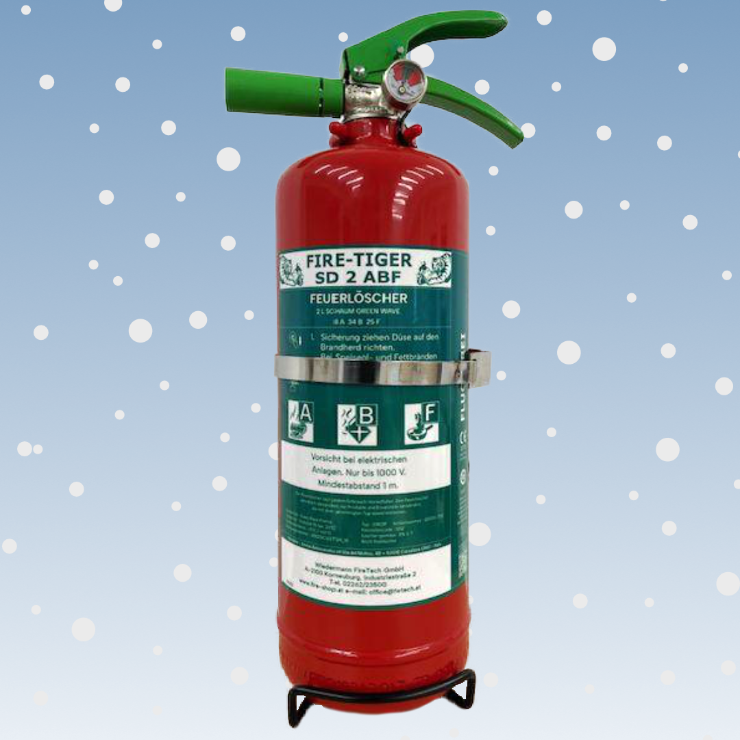 Feuerlöscher – 2 Liter Schaum – FLUOR FREI – Brandklasse ABF – Frostsicher