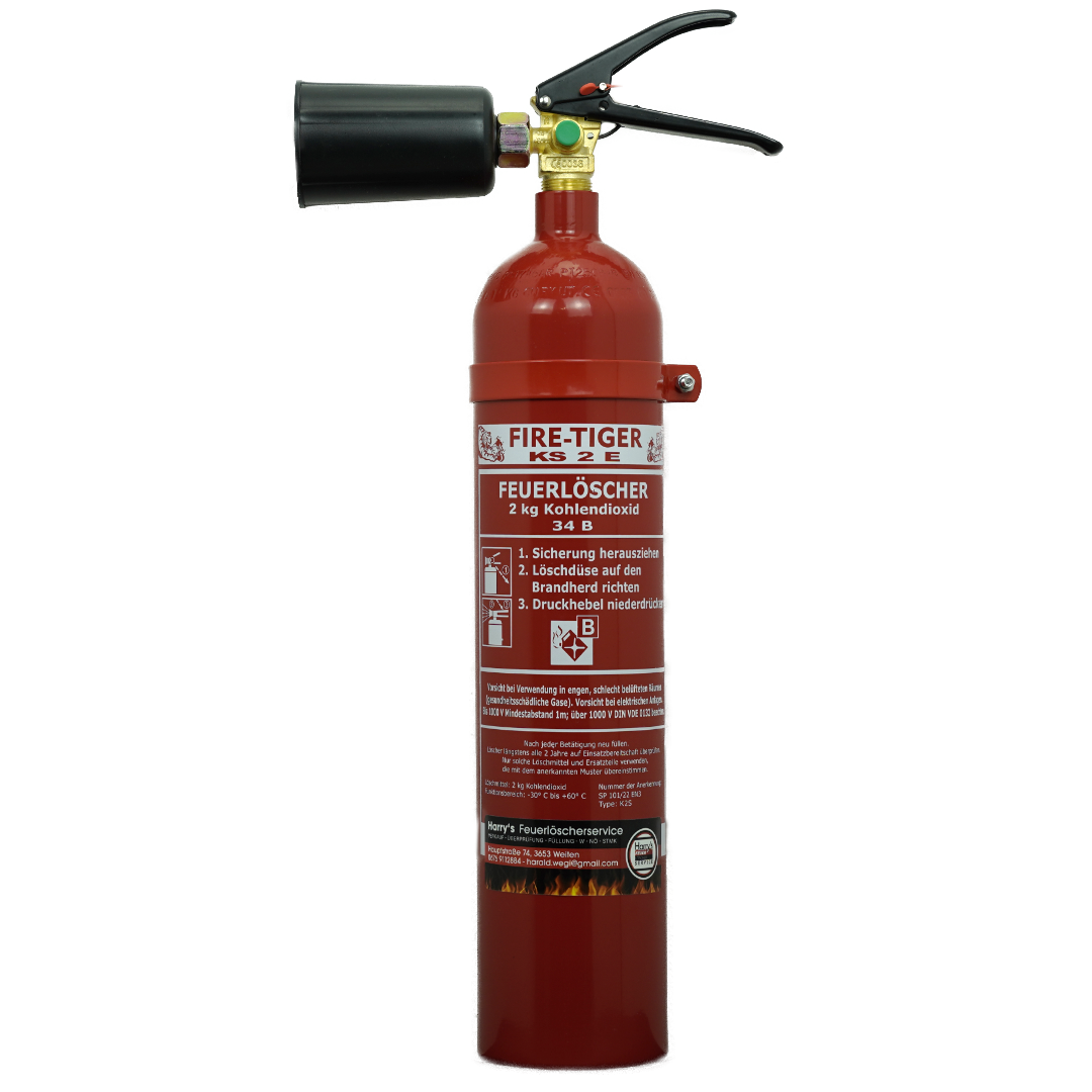 Feuerlöscher – 2 KG CO2 – ÖNORM EN-3 – Brandklasse B